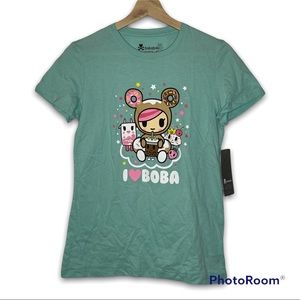 tokidoki Los Angeles I Love Boba Women's T-Shirt size medium